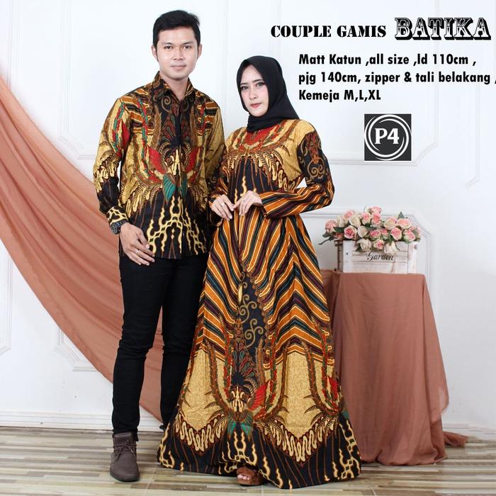 Jual SARIMBIT BAJU BATIK COUPLE GAMIS BATIKA CP 07 Kota