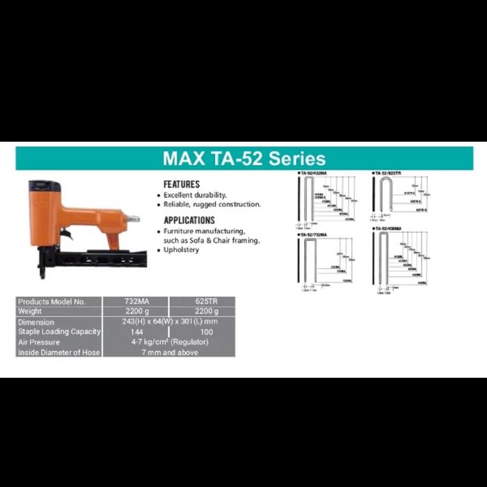 Jual Air Nailer MAX TA-52 Series - Jakarta Barat 