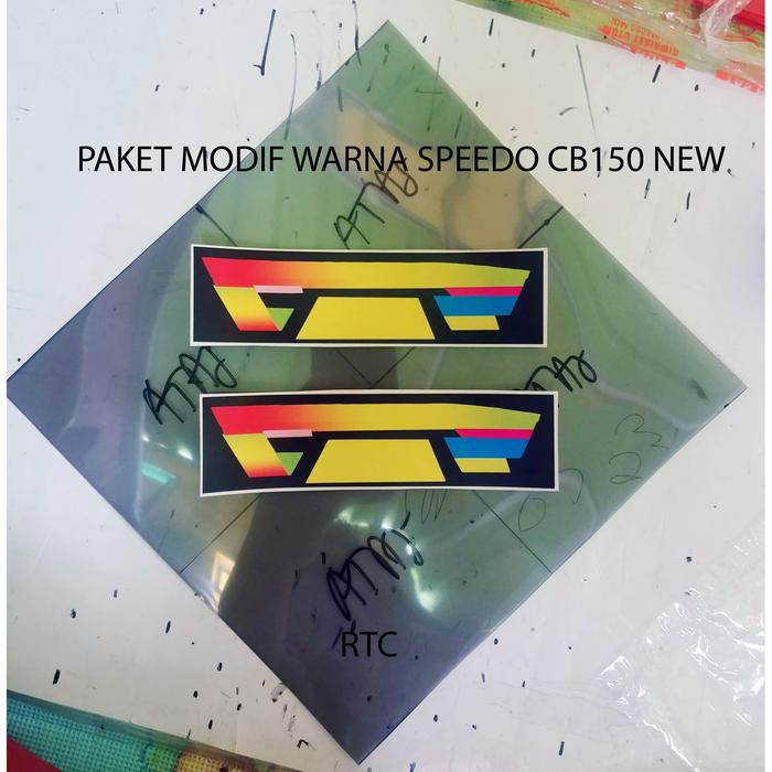 Gambar PAKET MODIF WARNA SPEEDOMETER NEW CB150R-DECAL STIKER-POLARIZER-LED dari Reix the crawler undefined Tokopedia