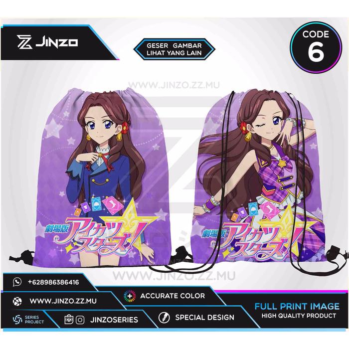 Gambar Tas Serut Aikatsu Part 2 - CODE ENAM dari Jinzo Series undefined Tokopedia