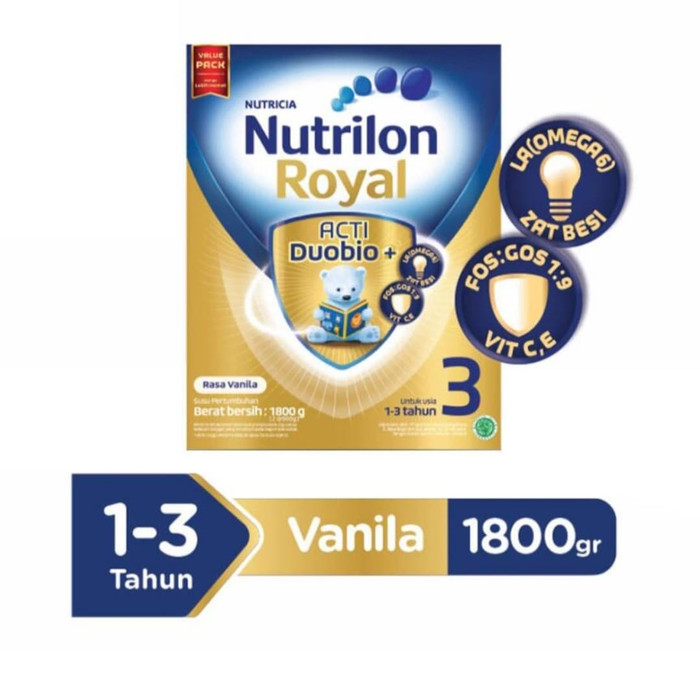 Gambar Nutrilon Royal Pronutra 3 Vanilla Susu Formula 1800gr dari Just Click It undefined Tokopedia