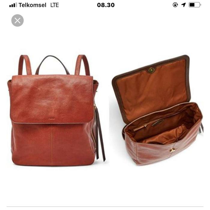 Fossil claire backpack handbags hot sale brandy