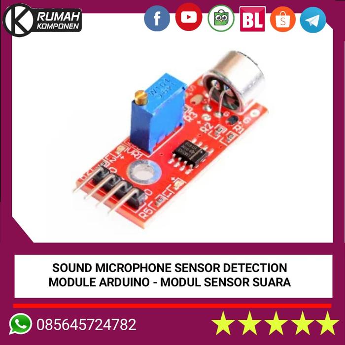 Jual SOUND MICROPHONE SENSOR DETECTION MODULE ARDUINO - MODUL SENSOR ...