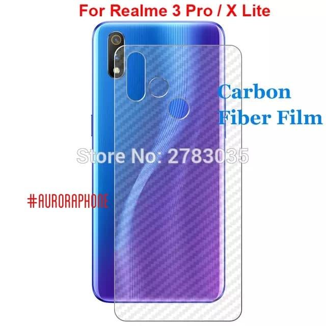Jual Realme PRO Skin 3D Carbon Fiber Screen Guard Back Cover