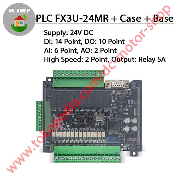 Gambar PLC Mitsubishi FX3U 24MR 14DI 10DO 6AD 2DA RS232 RS485 Modbus RTU 24V - RS232 dari DC Motor Shop undefined Tokopedia