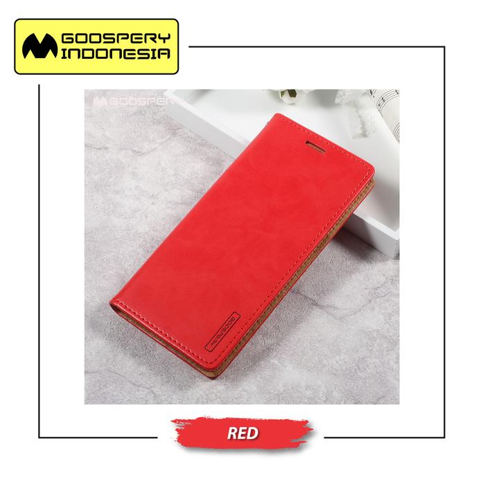 Gambar GOOSPERY Samsung Galaxy A8 Star / A9 Star Blue Moon Flip Case - Red dari Goospery Indonesia undefined Tokopedia