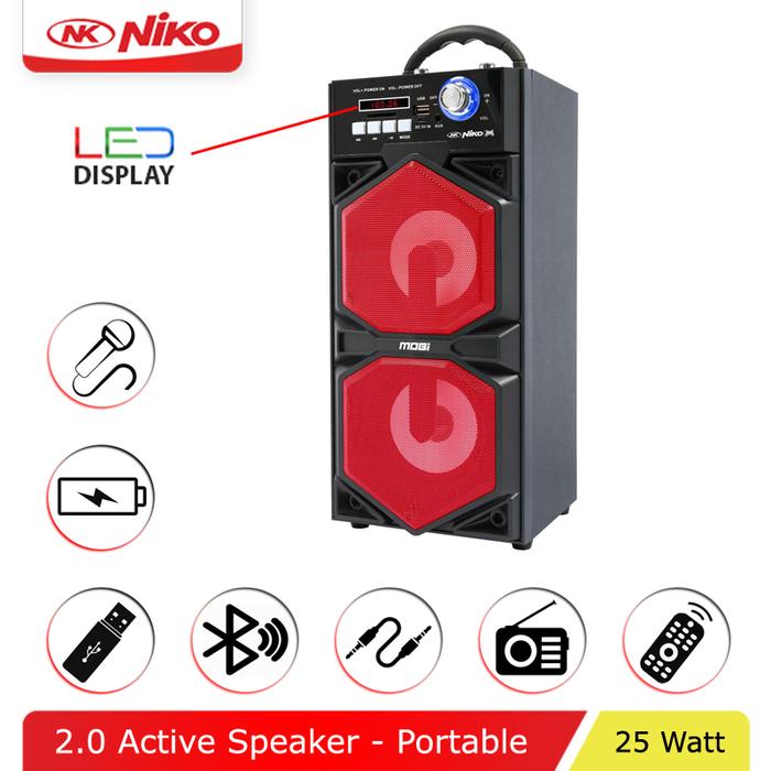 Gambar Speaker Niko Slank MOBI Portable - Merah dari Niko Indonesia undefined Tokopedia