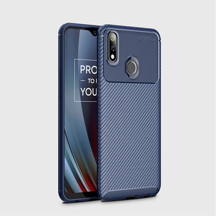 Gambar Original Case Realme 3 Pro Softcase Realme 3 Pro Shockproof Carbon - Biru dari Calvin Acc undefined Tokopedia