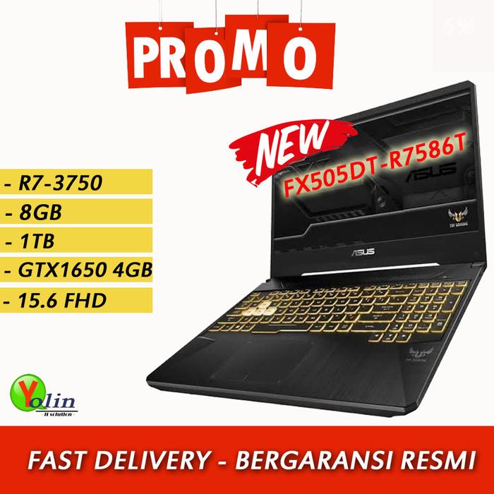 Jual ASUS Gaming FX505DT-R7586T R7-3750 8GB 1TB GTX1650 4GB