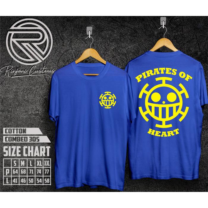 Gambar kaos anime keren .kaos pirates of heart.FREE MASKER KEREN - Biru, L dari Rinjani customs undefined Tokopedia