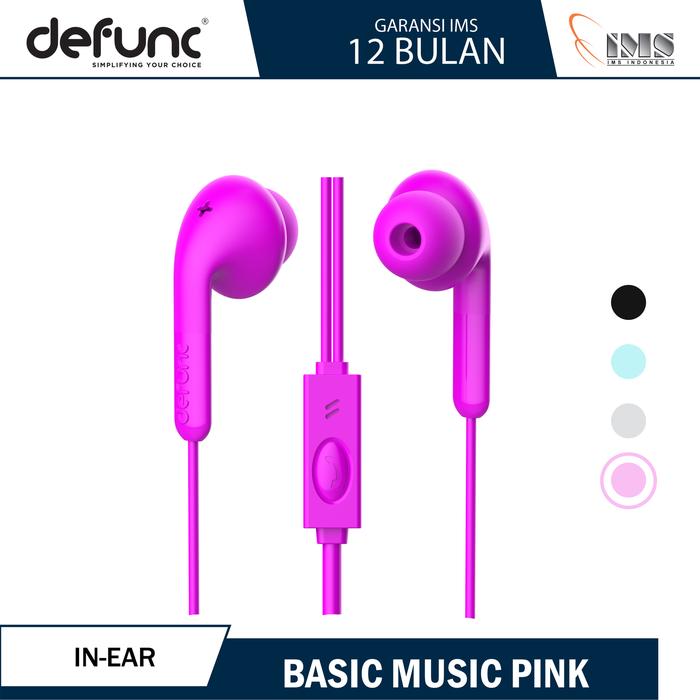 Gambar Defunc Basic Music Corded Earphone - Merah Muda dari DeFunc Official Store undefined Tokopedia