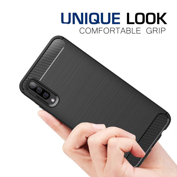 Gambar Soft Case Samsung Galaxy A30s A50 A50s Carbon Fiber Slim Fit dari Aksesoris Hitam undefined Tokopedia