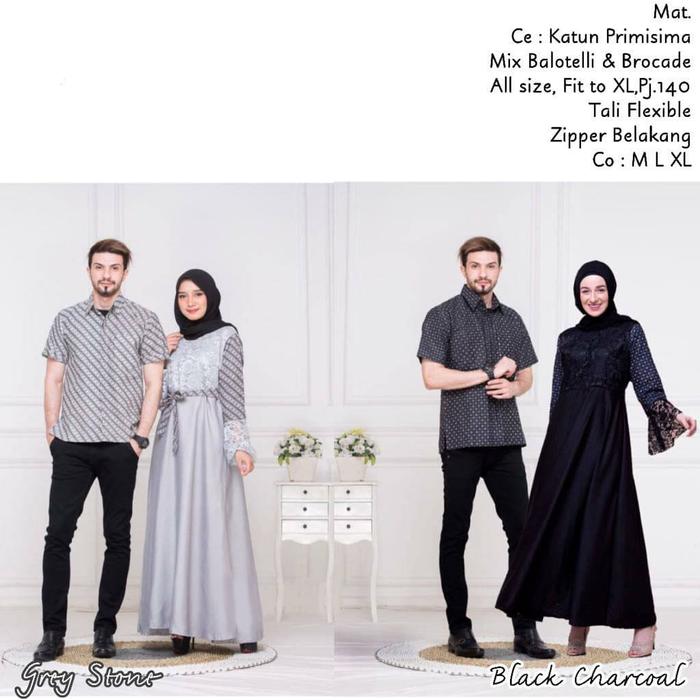 Jual SARIMBIT COUPLE BATIK KEBAYA BATIK BAJU KELUARGA Abu