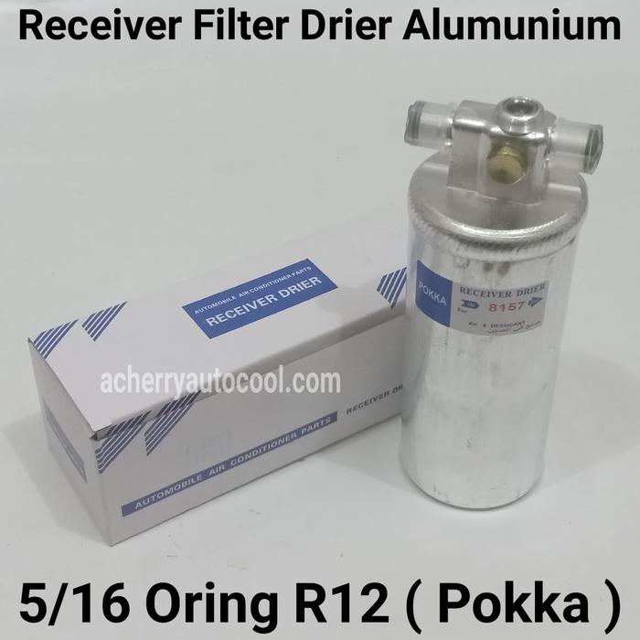 Gambar Receiver Filter Drier Dryer Alumunium 5/16 Oring R12 Pokka dari HERRY AUTOCOOL undefined Tokopedia