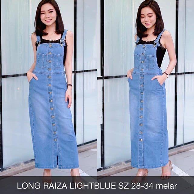 Jual Jumpsuit Jeans Wanita Long Raiza 