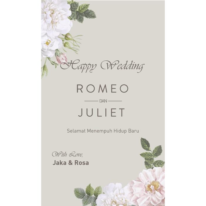 Gambar Kartu Ucapan Wedding / Pernikahan - Abu-abu dari All About Vouchers undefined Tokopedia