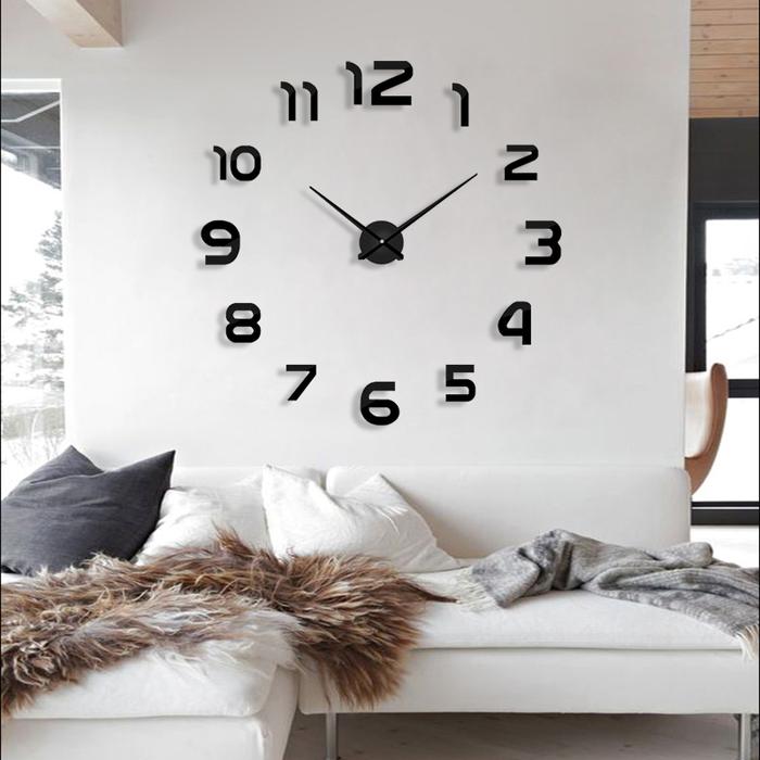 Gambar 3D Giant Clock Jam Dinding Tempel Besar DIY Dekorasi 80-130cm 02BB - Hitam dari Lbagstoremall undefined Tokopedia