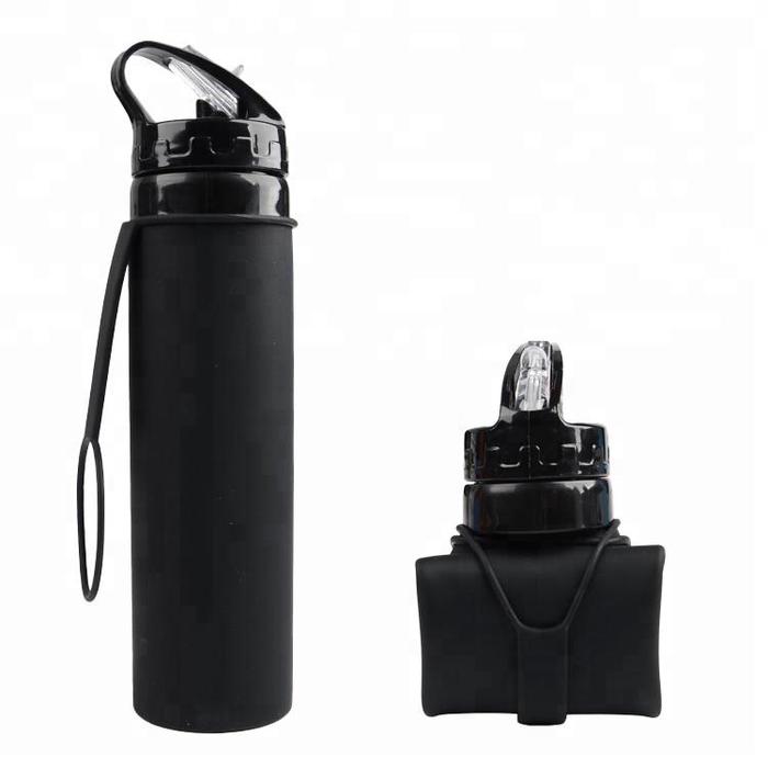 Gambar Botol Minum Lipat Silikon Minimalis | Bottle Foldable Premium Quality - Hitam dari Gentleman Car undefined Tokopedia