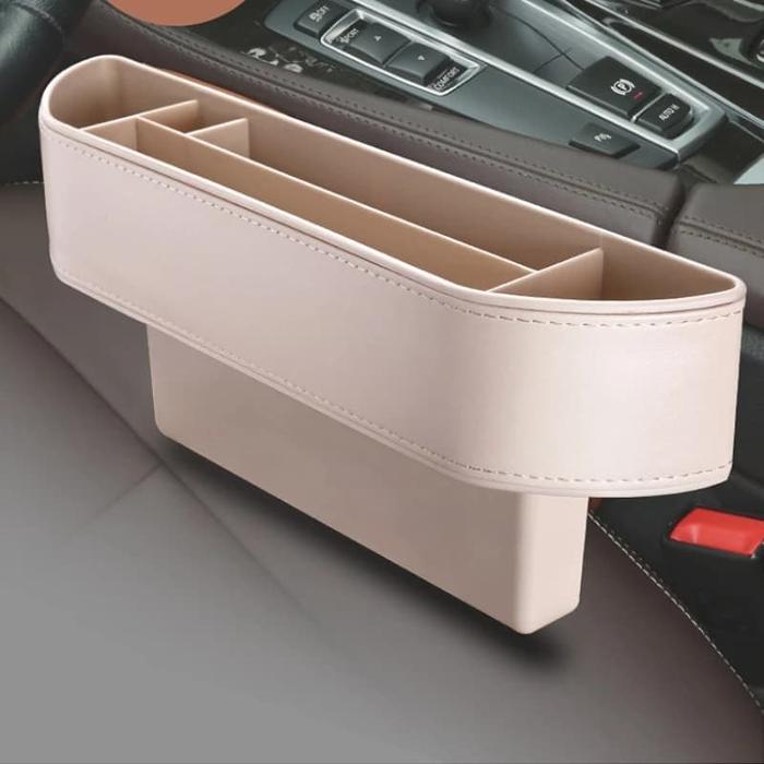 Gambar Multiple Grid Pu Leather Car Seat Gap Storage Box For All Car - Beige dari RenitaStore By KVN undefined Tokopedia