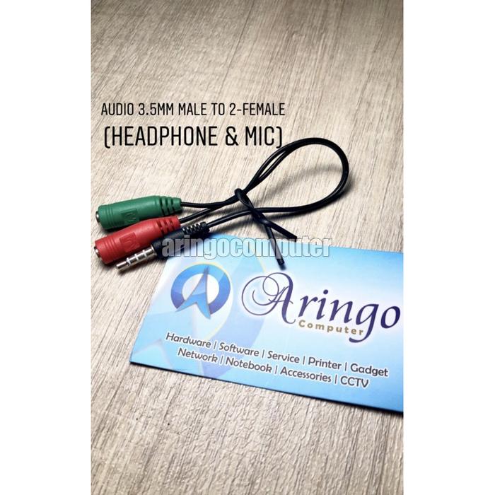 Gambar Cable General Adaptor Audio cabang 2 dari Aringo Computer Samarinda undefined Tokopedia