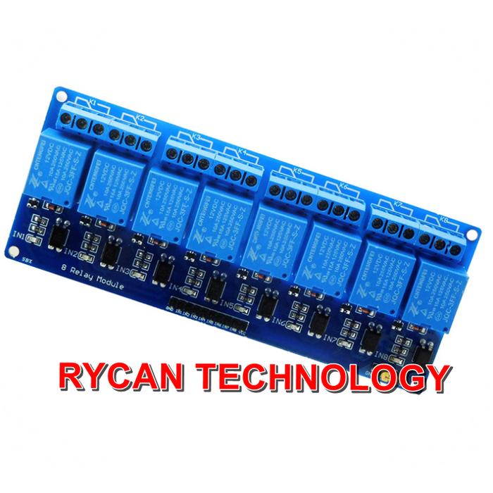 Gambar Modul Relay 8 Channel 5 Volt dengan isolasi OPTO AVR / 51 / PIC dari Rycan Technology undefined Tokopedia