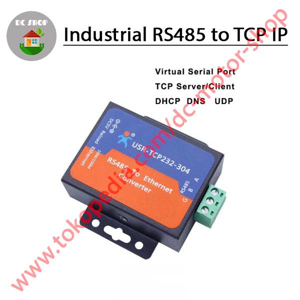 Jual Industrial Serial RS422 RS485 to Ethernet TCP IP RJ45 Converter ...