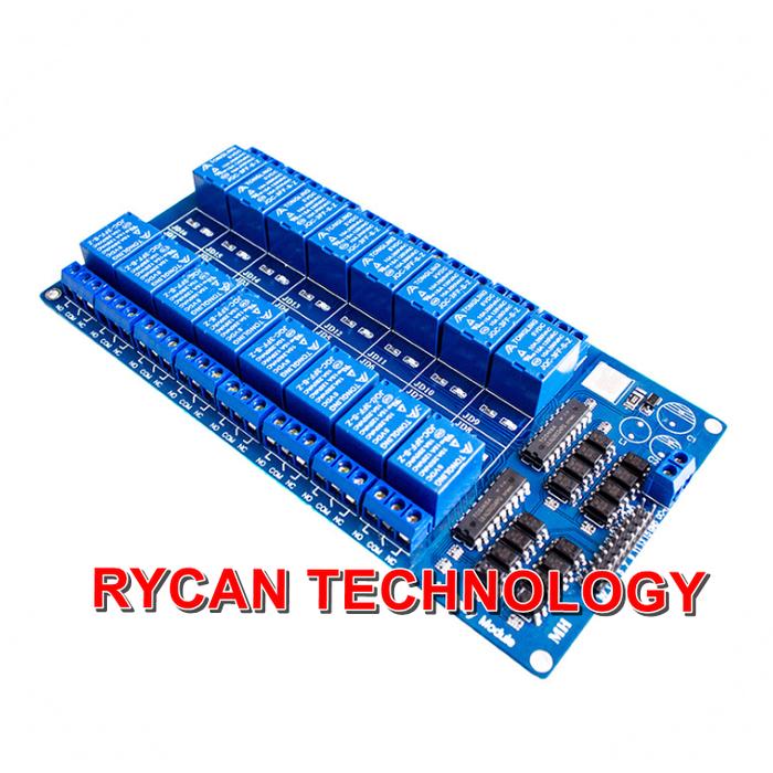 Gambar Modul Relay 16 Channel 5 Volt dengan isolasi dari Rycan Technology undefined Tokopedia
