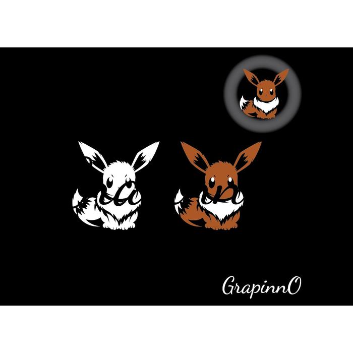 Gambar Decal Sticker Pokemon Evee Evolution Anime Stiker Kartun dari grapinno undefined Tokopedia