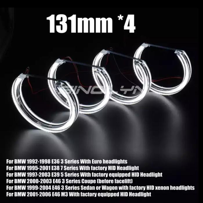 Gambar Crystal Angel Eyes LED BMW E46 E36 E39 DTM Style. Sudah termasuk modul DRL & Fade On/Fade Off Akrilik - A Lihat Desk dari April Garage undefined Tokopedia