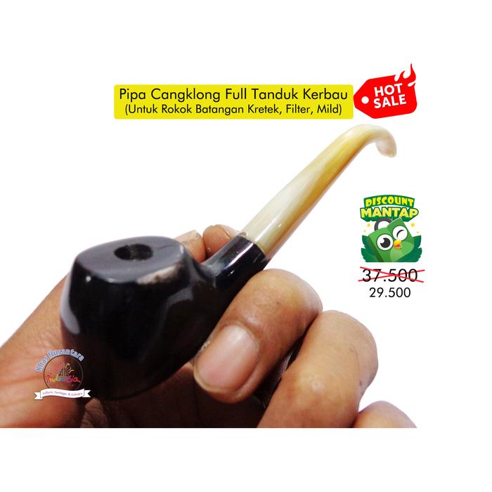 Gambar Pipa Rokok Bentuk Cangklong Full Tulang Tanduk Kerbau dari Camilan Khas Nusantara undefined Tokopedia