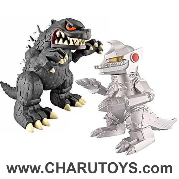 Gambar Godzilla & Mecha Godzilla deformed Toho Bandai Japan - Mechagodzilla dari Charu Toys undefined Tokopedia