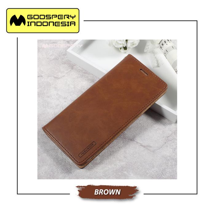 Gambar GOOSPERY Oppo F11 Pro Blue Moon Flip Case - Brown dari Goospery Indonesia undefined Tokopedia