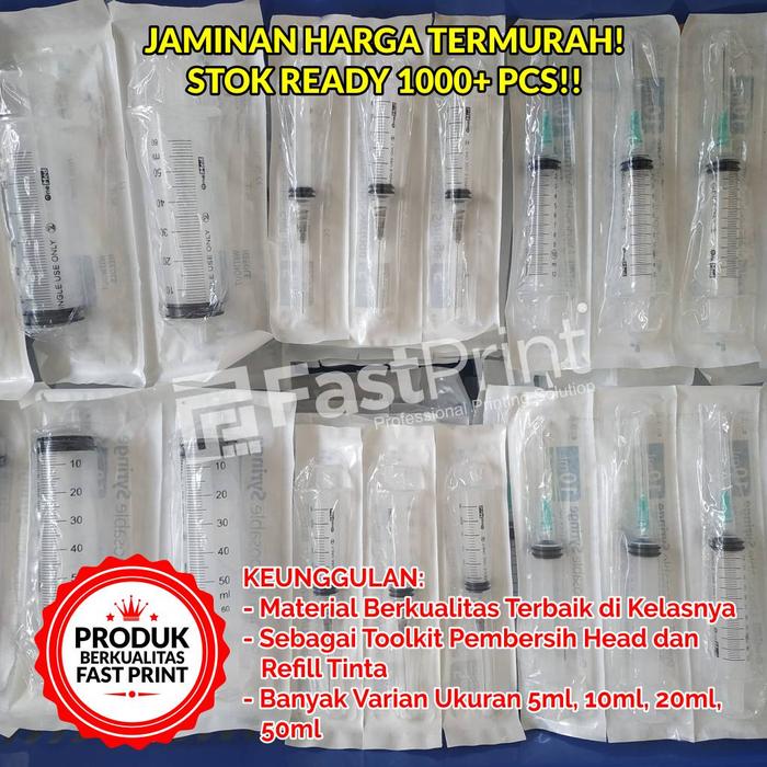 Gambar Spuit Suntik 50 ML 50ML 50 CC 50CC dari Fast Print Indonesia undefined Tokopedia