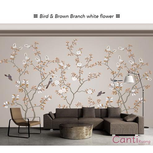 Gambar Wallpaper Custom Printing 3D Bird & Flower dari Canti Ruang undefined Tokopedia
