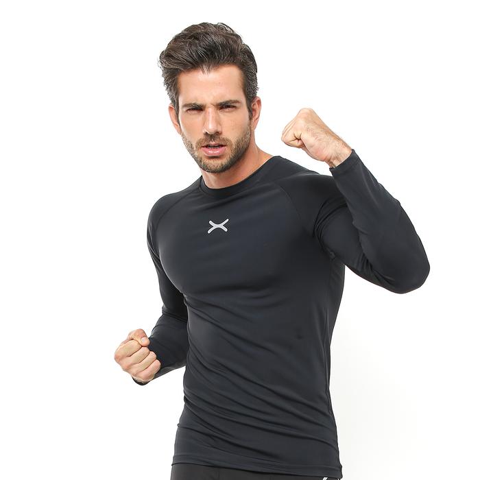 Gambar FLEXZONE Lengan Panjang - Hitam - for Gym Running Jogging FPS-009HT - XL dari Flexzone undefined Tokopedia
