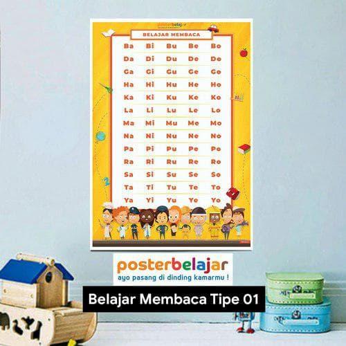 Gambar Tipe 01 Poster Belajar Anak PAUD TK Seri Membaca dari Poster Belajar Anak undefined Tokopedia