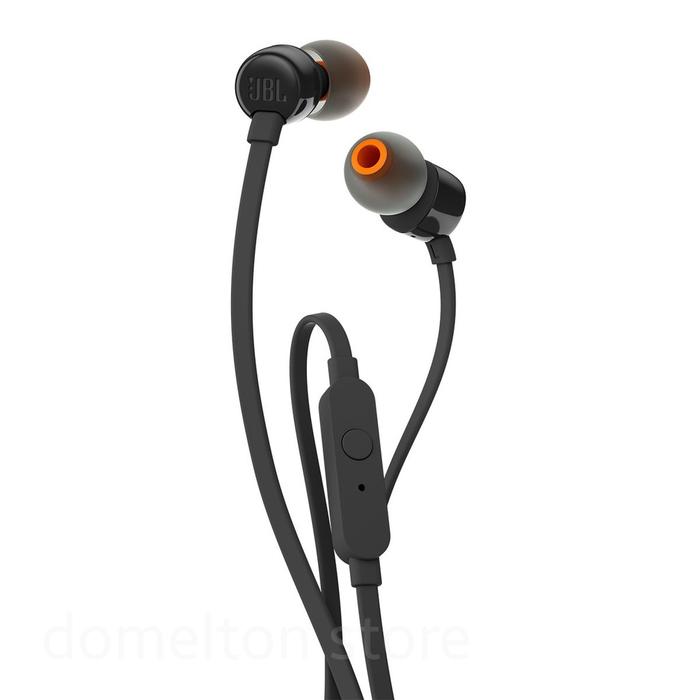 Gambar JBL T110 In Ear Headphones with microphone & flat cable - Black - Ori - Hitam dari Domelton Store undefined Tokopedia