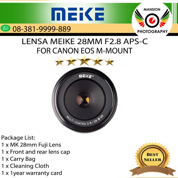 Promo LENSA MEIKE 28MM FOR CANON EOS M-MOUNT M10,M3,M6,M50