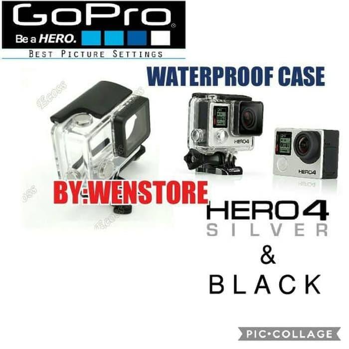 Jual case waterproof underwater gopro hero silver black high
