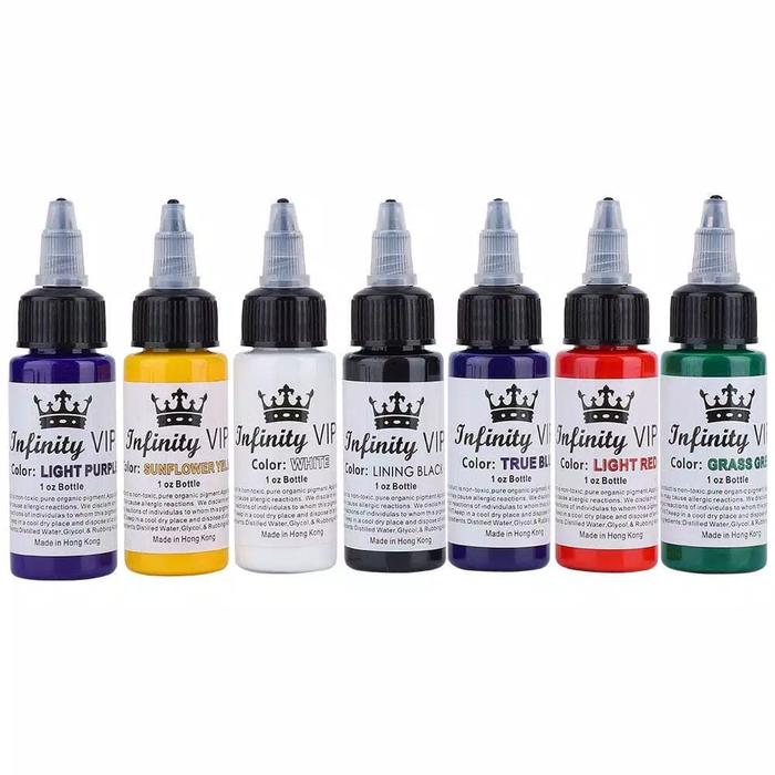 ★特価☆７色★タトゥー アートインク ３０ｍｌ Infinity VIP★7 ☆特価☆7色☆タトゥー アートインク 30ml Infinity VIP