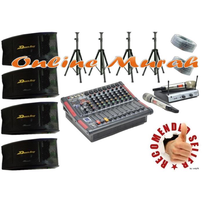 Gambar paket sound system dusenberg 10inch 4pcs dan power mixer ashley lm800p dari online murah215 undefined Tokopedia