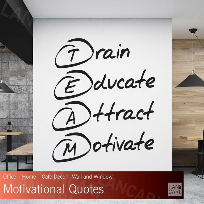 Gambar Sticker Cutting TEAM Kantor Tim Quote Stiker Kaca Dinding Wall Window - Putih dari LANCARI Kota Administrasi Jakarta Pusat Tokopedia