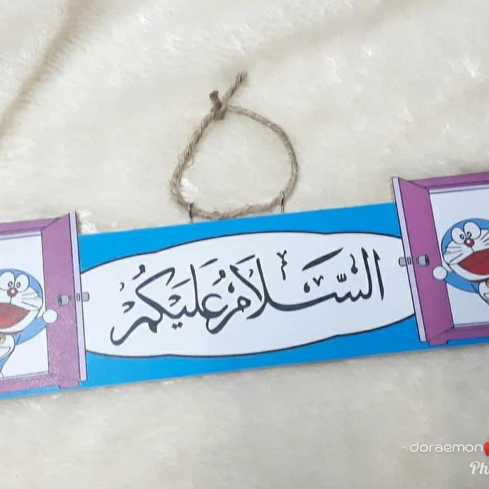 Jual Hiasan Pintu Asalamualaikum Bahasa Arab Doraemon Lucu Jakarta Pusat Dagun Said Art Tokopedia