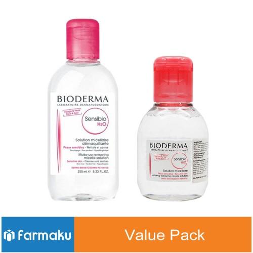 Gambar Value Pack Bioderma Sensibio H2O 250 Ml + 100 Ml dari Farmaku undefined Tokopedia