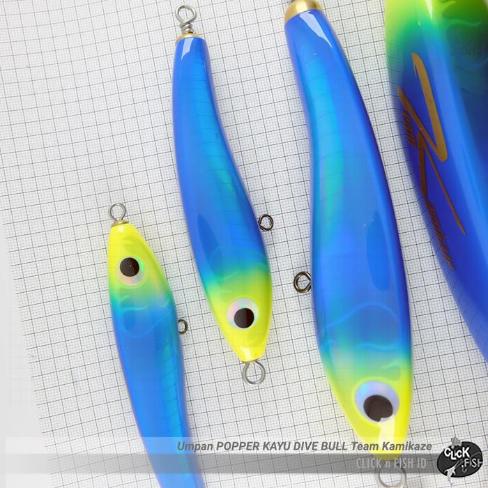 Gambar Umpan POPPER KAYU DIVE BULL Team Kamikaze Pencil | 100 GRAM dari Click n Fish id undefined Tokopedia