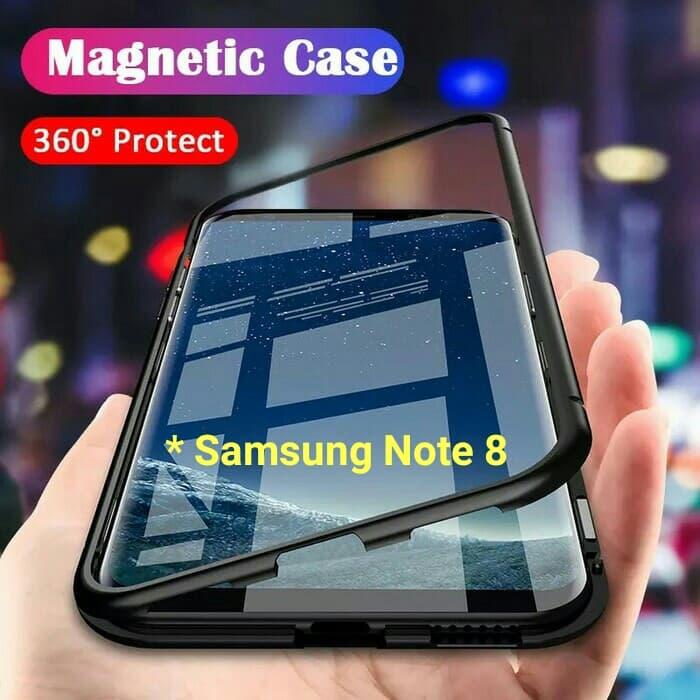 Jual Samsung Galaxy Note Case Magnetic Back Cover Tempered