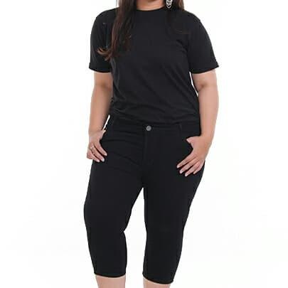 Gambar celana jeans pendek wanita jumbo - Hitam, 35 dari V-Jeans undefined Tokopedia