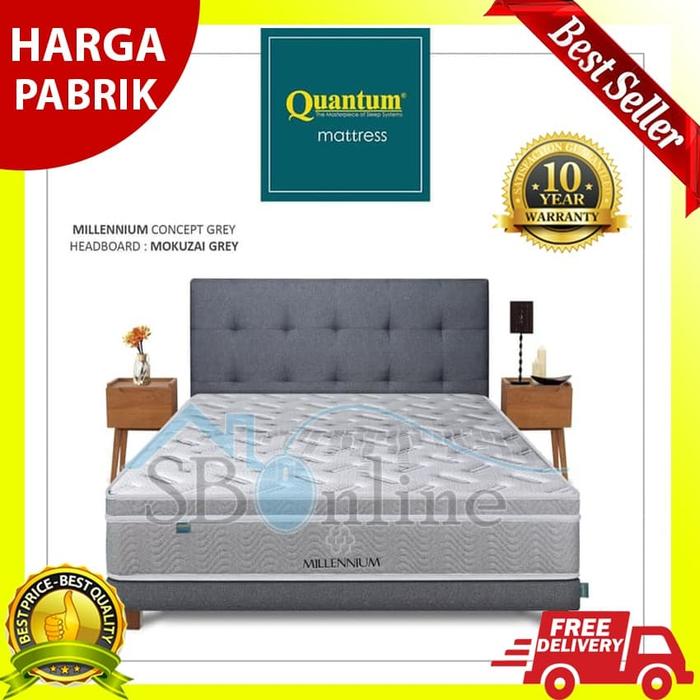 Gambar Quantum Springbed Millennium Concept Mokuzai Grey 90 x 200 dari SpringbedOnline undefined Tokopedia