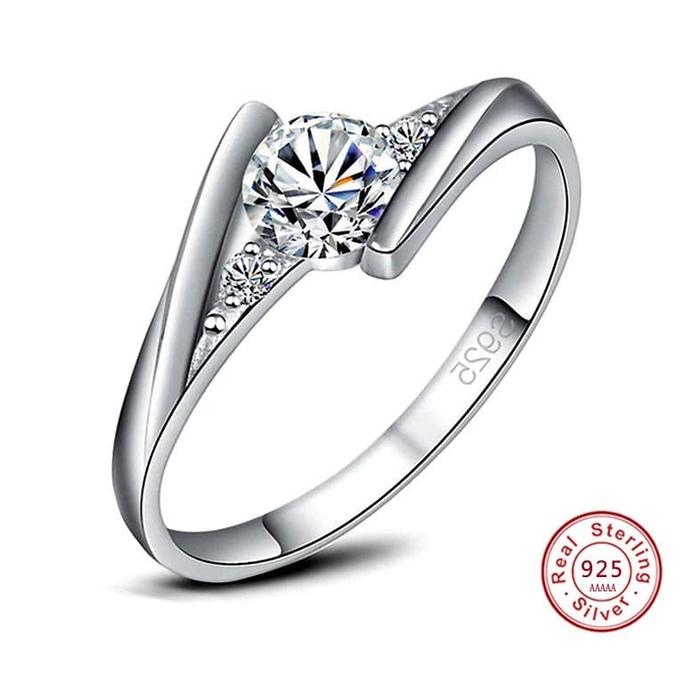 Gambar CINCIN WANITA Small Zircon Stone 100% PERAK 925 Silver - 6 dari Zikshau Store undefined Tokopedia