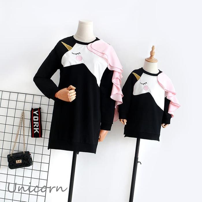 Jual UNICORN dress anak couole mom 